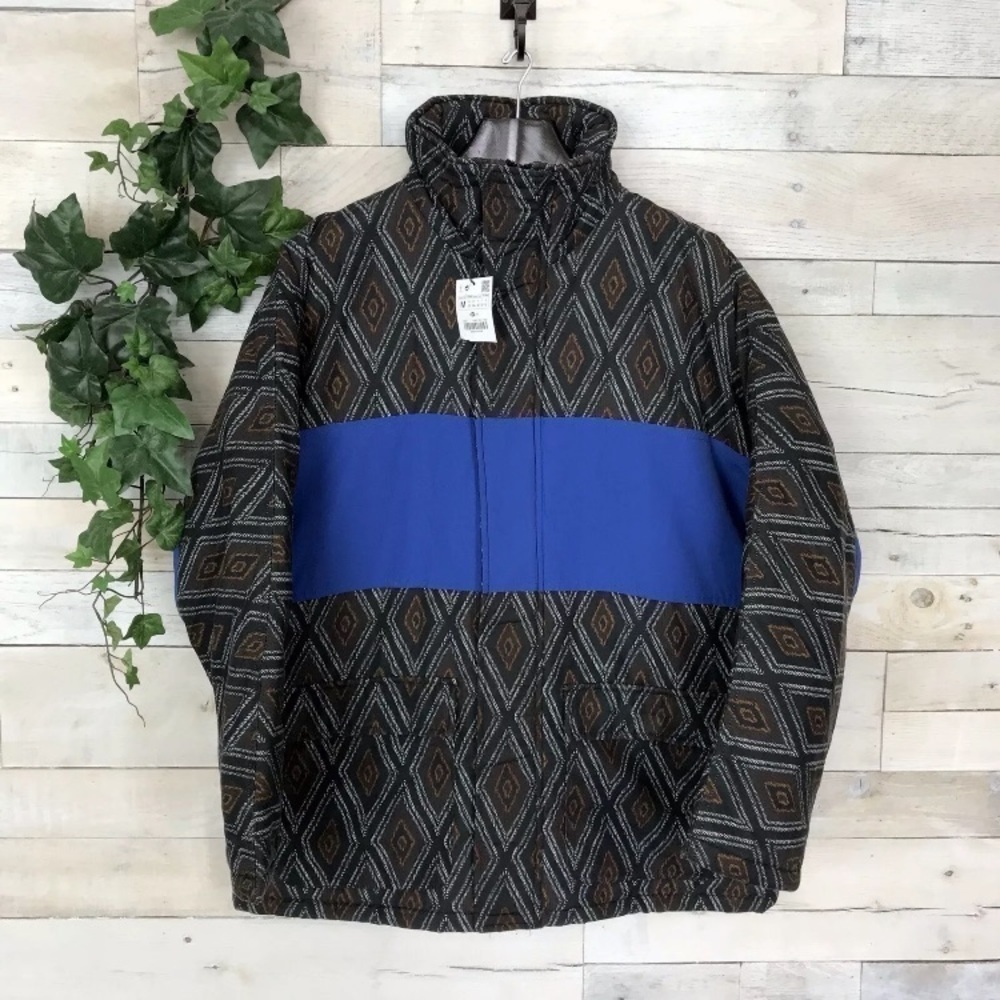 Zara Man Oversized Aztec Print Soft Jacket Medium